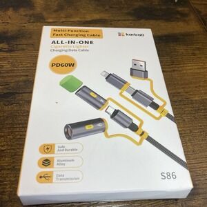 Karball All in One Charging Data Cable Fast USB A B C to Lighting Lighter